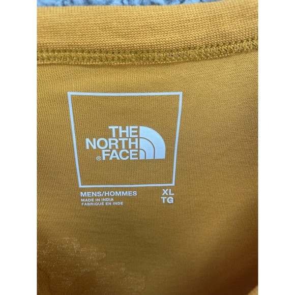 NWOT The North Face XLarge Logo Floral Orange Knit T Shirt Standard Fit - Picture 5 of 6